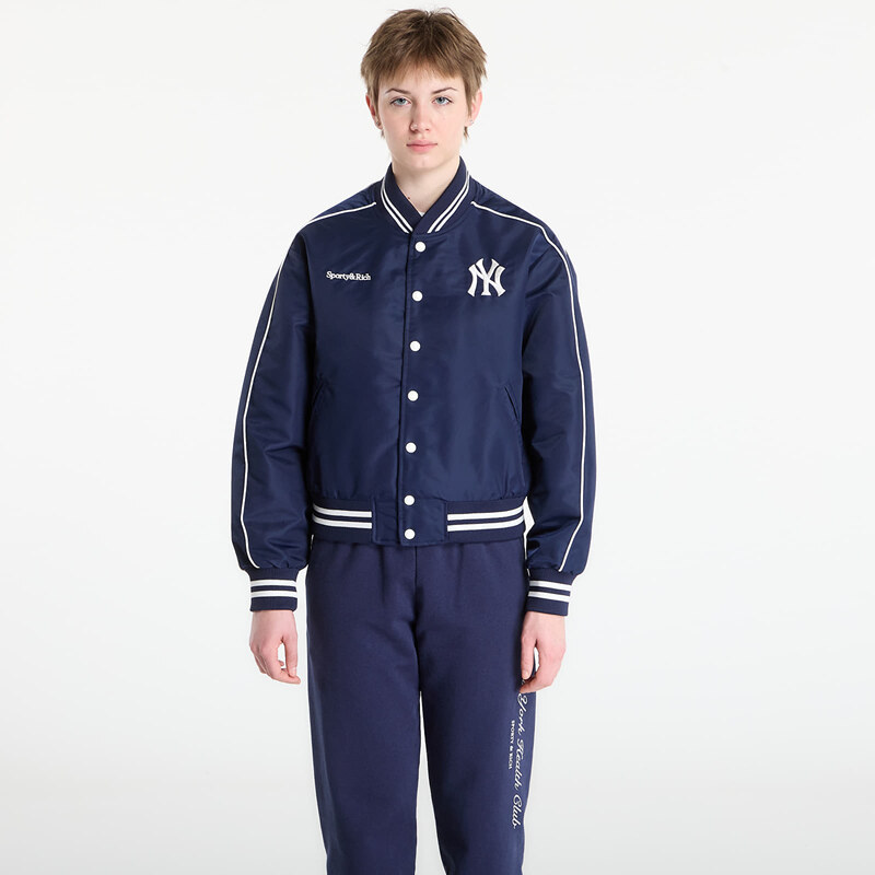 Bunda Sporty & Rich Yankees Curve Nylon Varsity Jacket Dark Navy/ 67418238