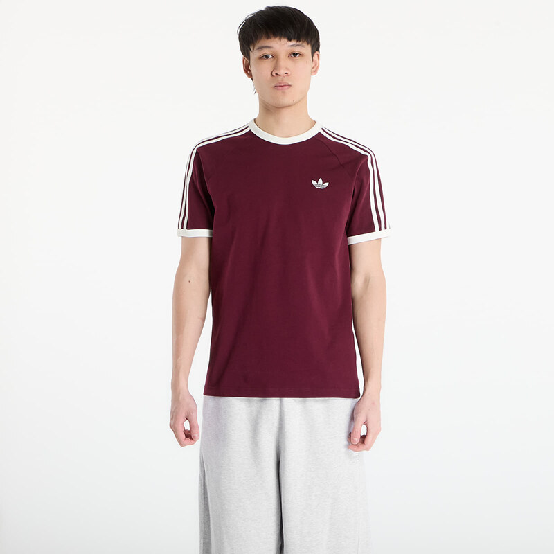 adidas Originals Tričko adidas 3S Tee Maroon/ Off White S 67418220