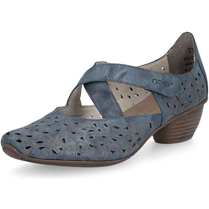 Dámske lodičky RIEKER 43773-12 modrá S6 67417898