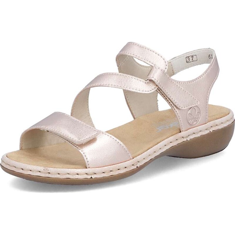Dámske sandále RIEKER 659C7-89 zlatá S6 67417910