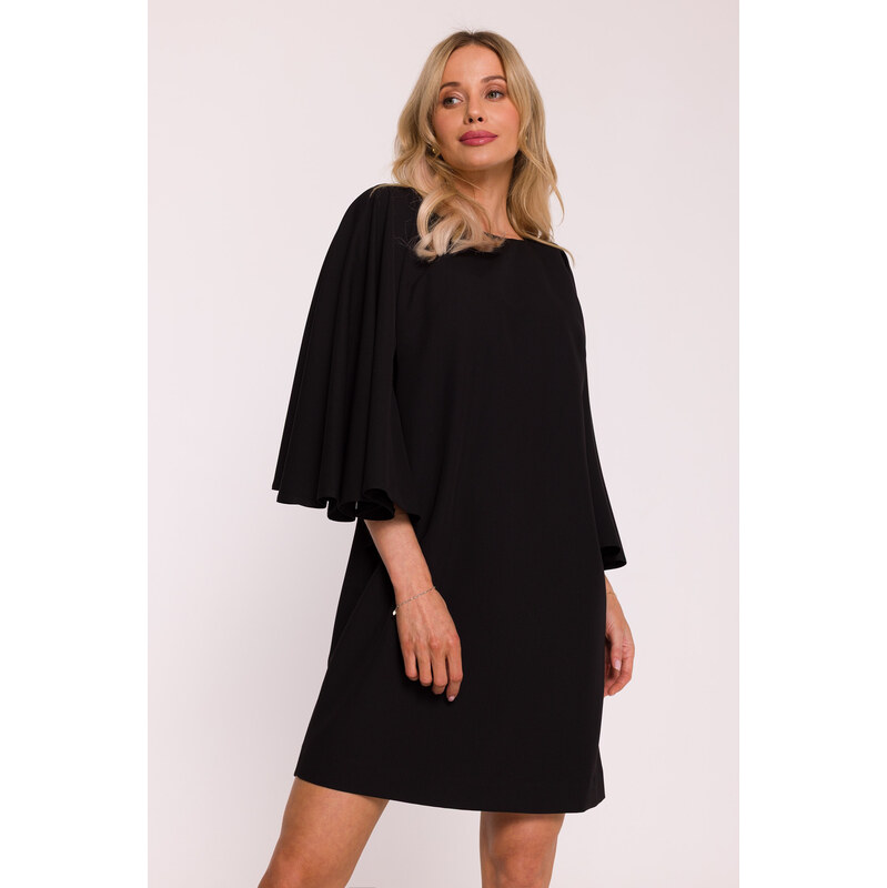 Stylove Elegantné šaty s kimono rukávmi | čierna S426 67420442