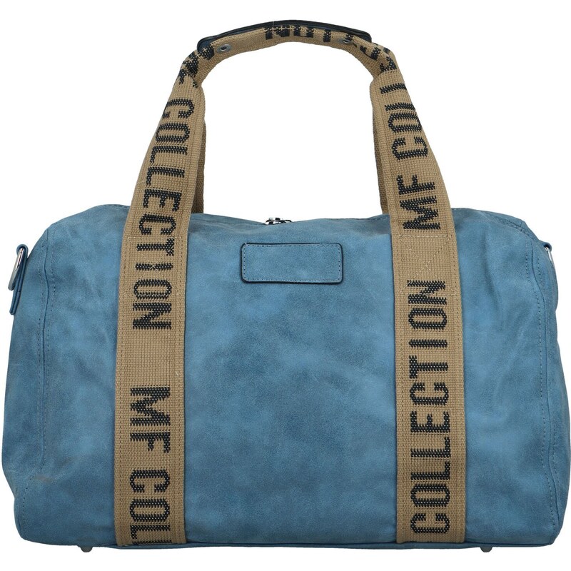 MaxFly Štýlová cestovná dámska koženková taška Morfeus, svetlo modrá 67421207