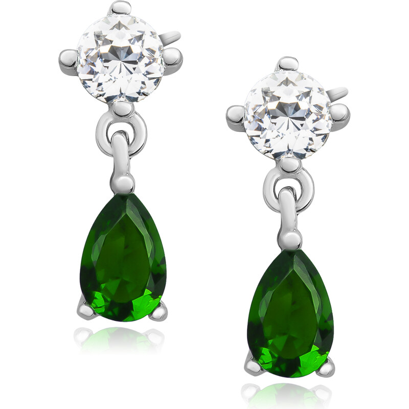Olivie Strieborné náušnice SMARAGD 3259 11165340