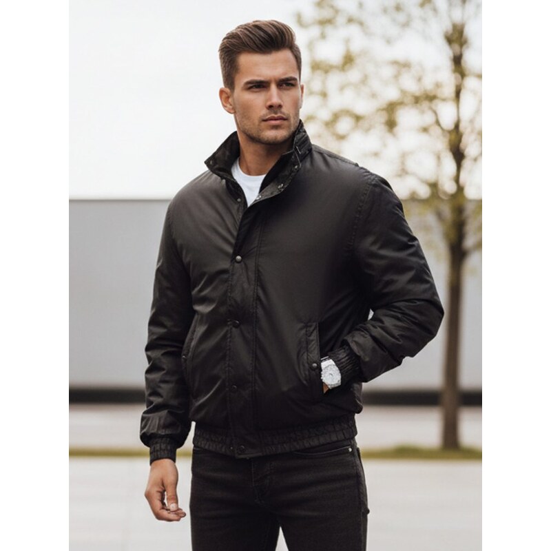 Dstreet Čierna prechodná bunda moderného dizajnu 64501824