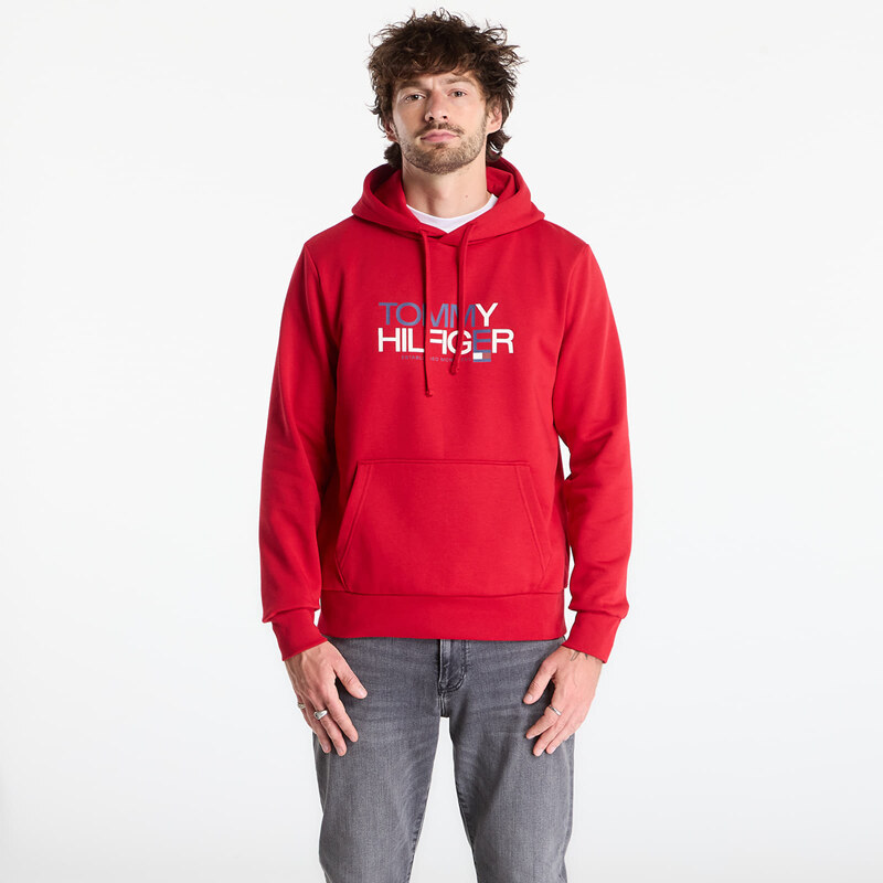Mikina Tommy Hilfiger Brand Love Big Text Hoody Medium Red L 67422677