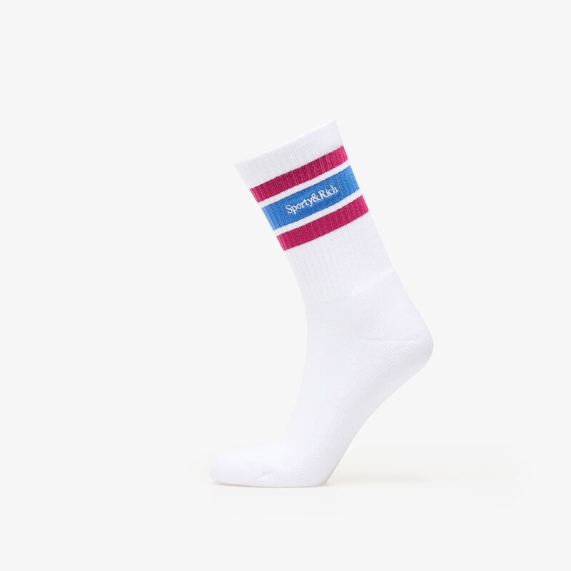 Ponožky Sporty & Rich Serif Logo Socks White/ Berry/ Azure Universal 67422466