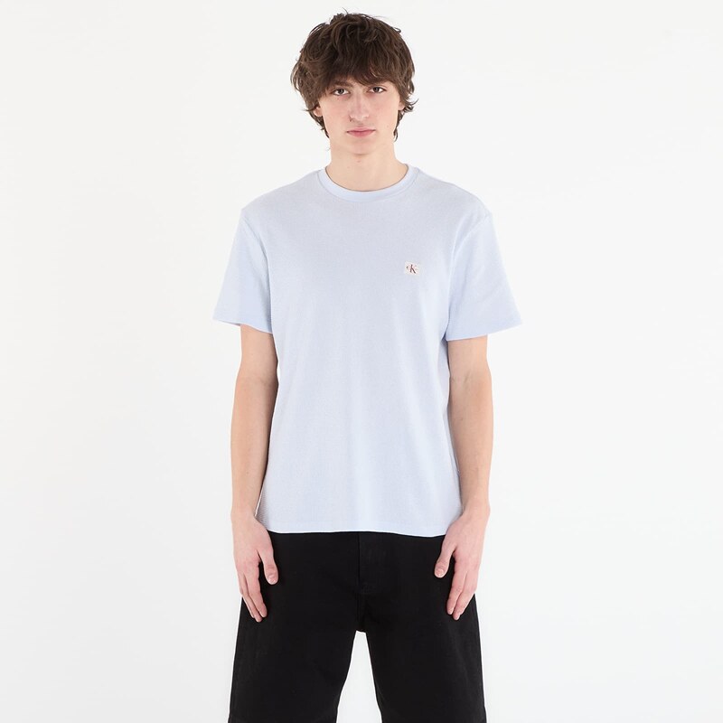 Tričko Calvin Klein Jeans Ss Waffle Badge Crew Tee Blue XL 67422453