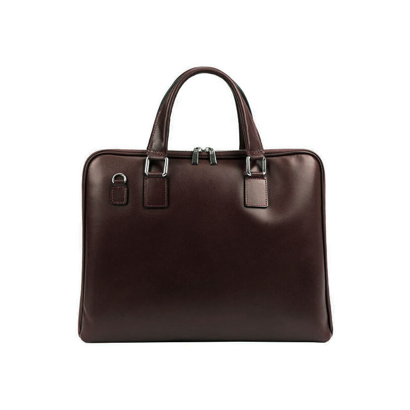 Gregorio Elegantná tmavohnedá dámska kožená taška A4 67422400