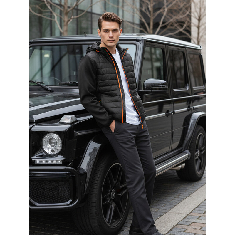 BASIC Čierna pánska prešívaná bunda TX3785 27055880