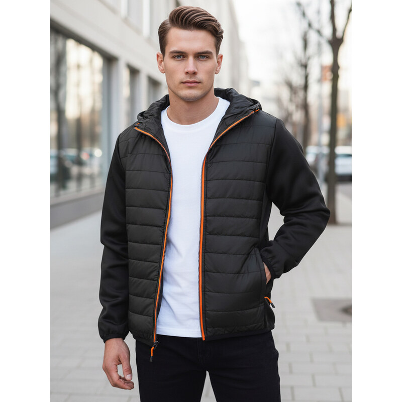 BASIC Čierna pánska prešívaná bunda TX3785 27055880