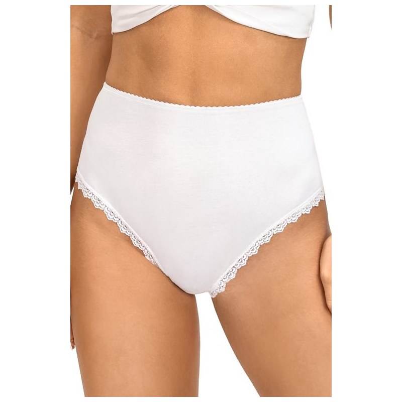 Donna Vysoké bavlnené nohavičky 251 biele 67546955