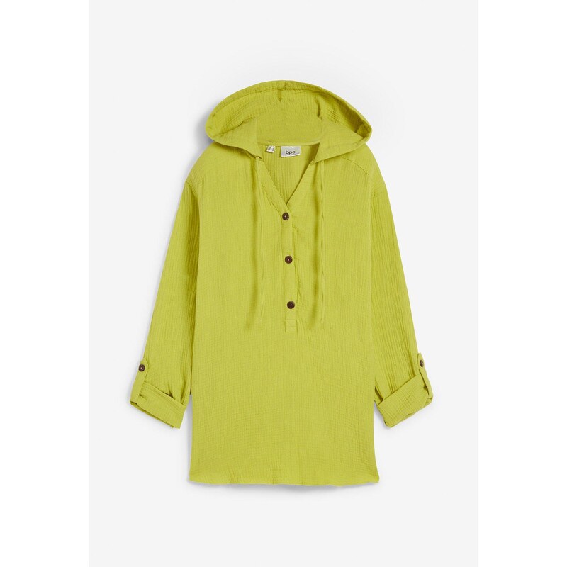 bonprix Blúzka zo vzdušného mušelínu, farba zelená 49697726