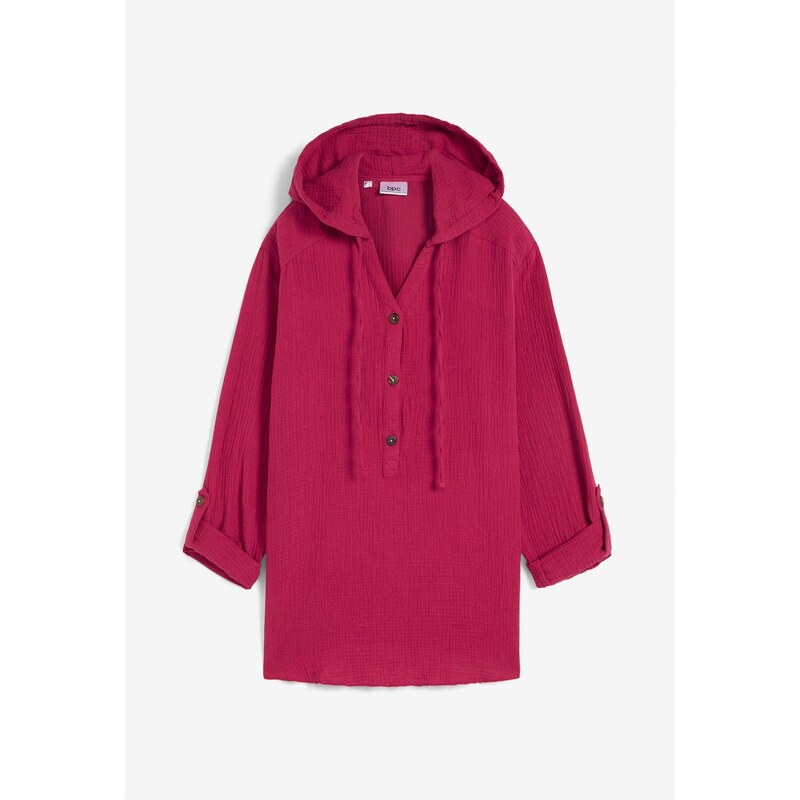 bonprix Blúzka zo vzdušného mušelínu, farba ružová 49697727