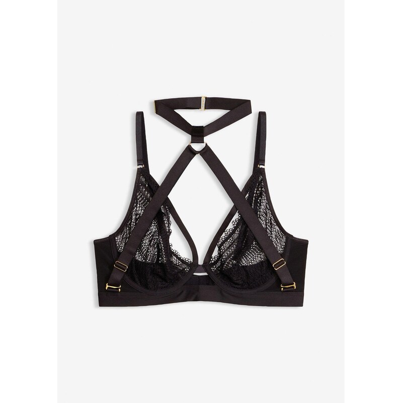 bonprix Podprsenka s náhrdelníkom, farba čierna 67426215