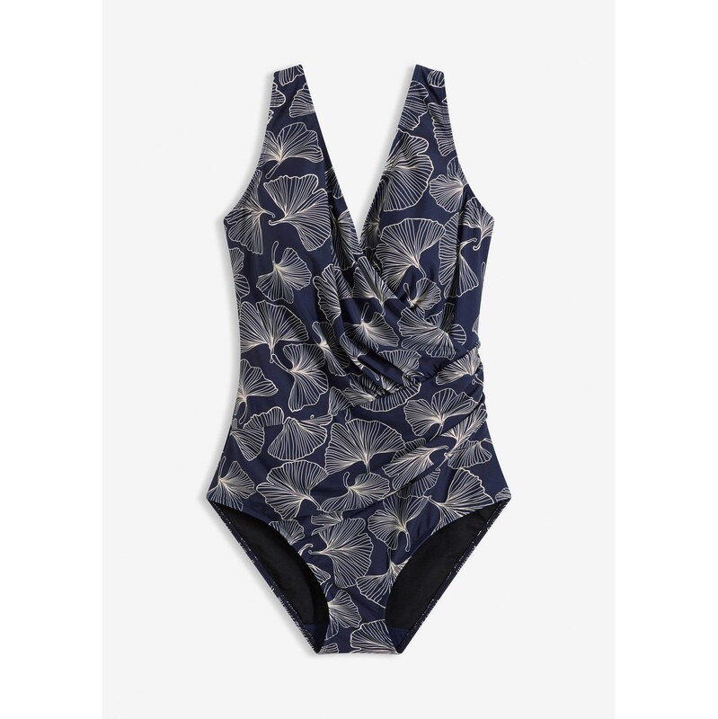 bonprix Jednodielne sťahovacie plavky v zavinovacom vzhľade, farba 67426275