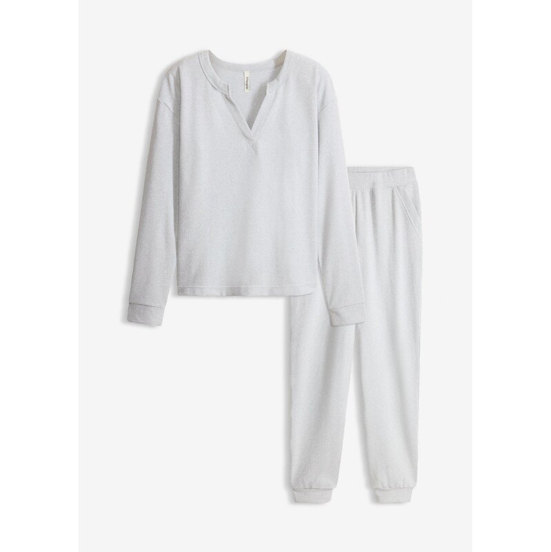 bonprix Domáce oblečenie z jemného waflového džerseju, farba šedá 67426287