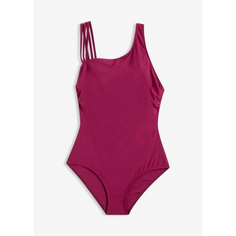 bonprix Jednodielne sťahovacie plavky, one shoulder, farba fialová 67426317