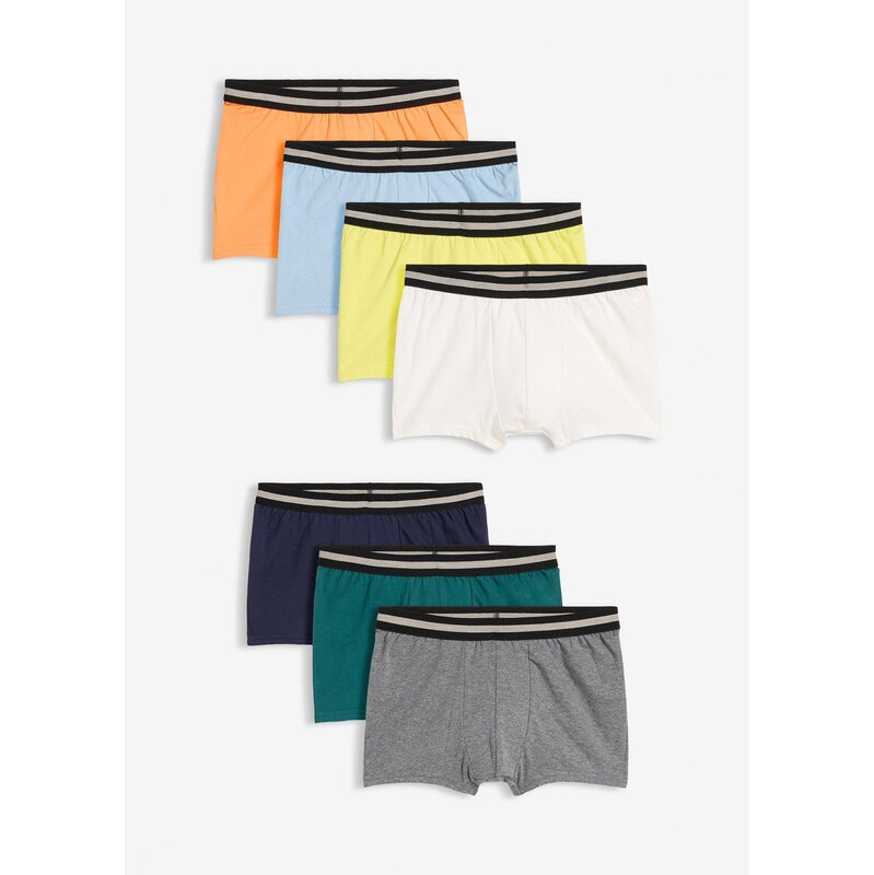 bonprix Boxerky s mäkkou bavlnou (7 ks), farba oranžová 67426363