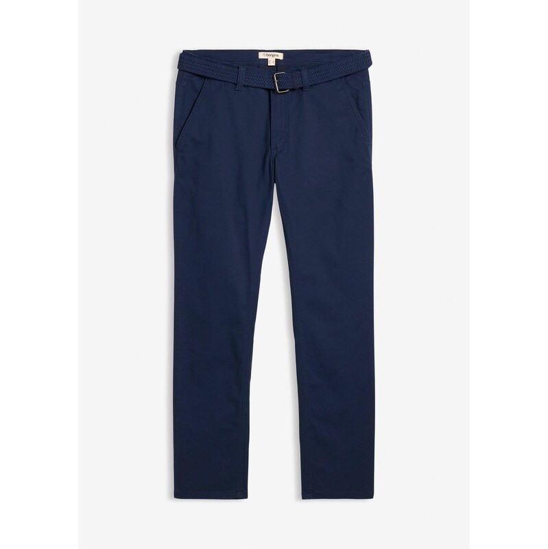 bonprix Strečové chino nohavice, Regular Fit s komfortným pásom a 67426379