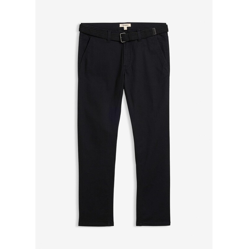 bonprix Strečové chino nohavice, Regular Fit s komfortným pásom a 67426378