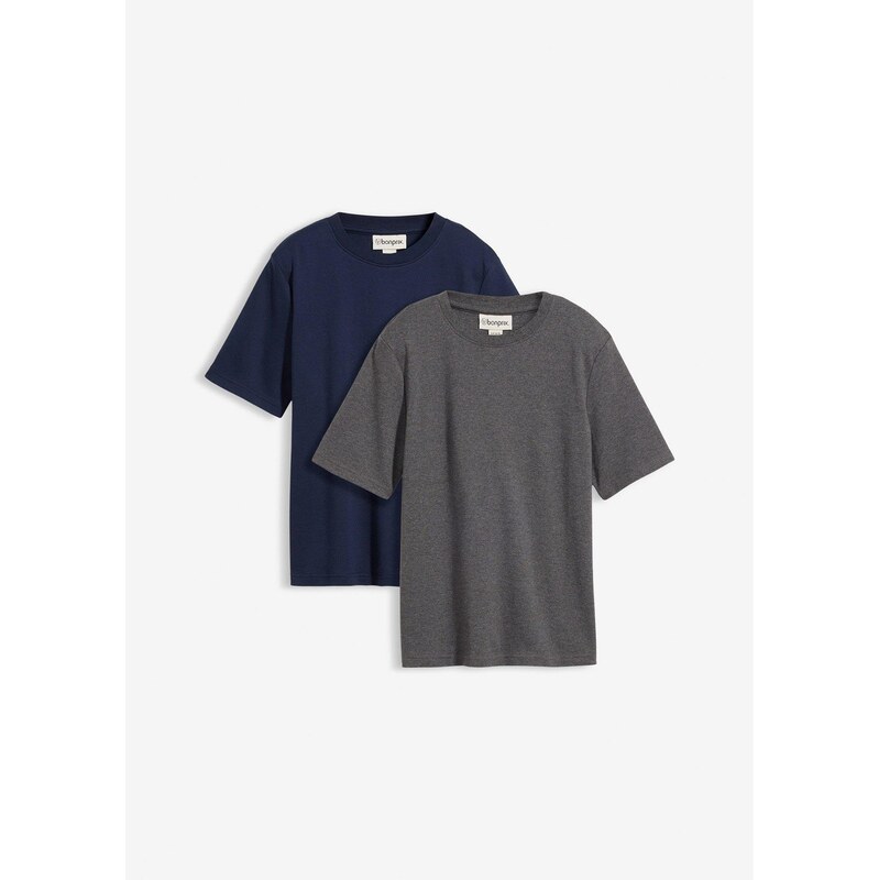 bonprix Tričko z čistej bio bavlny, z ťažkej kvality (2 ks v balení), 67426433