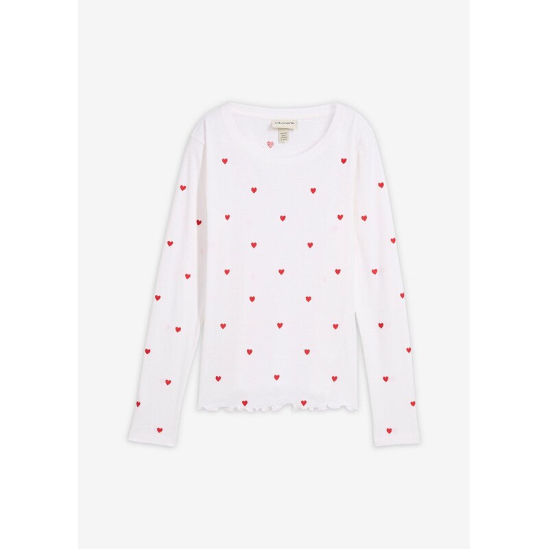 bonprix Tričko s dlhým rukávom, farba biela 67426456