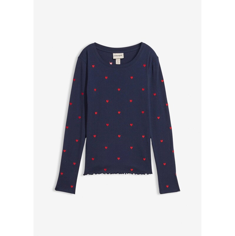 bonprix Tričko s dlhým rukávom, farba modrá 67426457