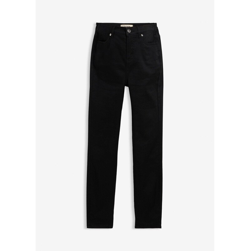 bonprix Materské džínsy 2v1 , super streč, Slim, farba čierna 67426450