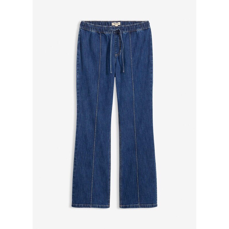 bonprix Džínsy bootcut, stredná výška pásu, farba modrá 67426521