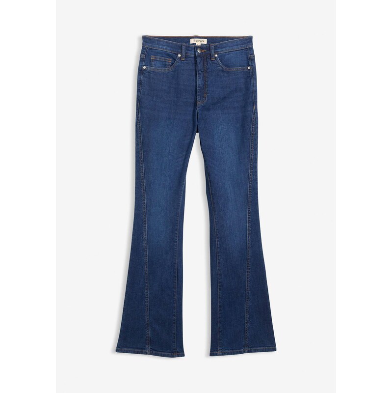 bonprix Džínsy, Bootcut, High Waist, farba modrá 67426520