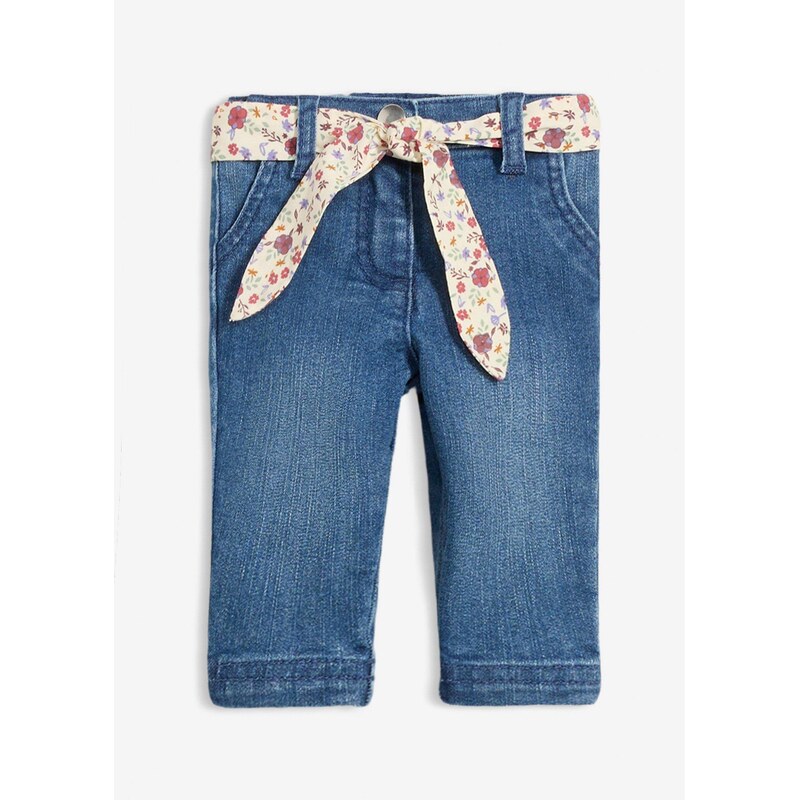 bonprix Voľné džínsy s opaskom, farba modrá 67426554