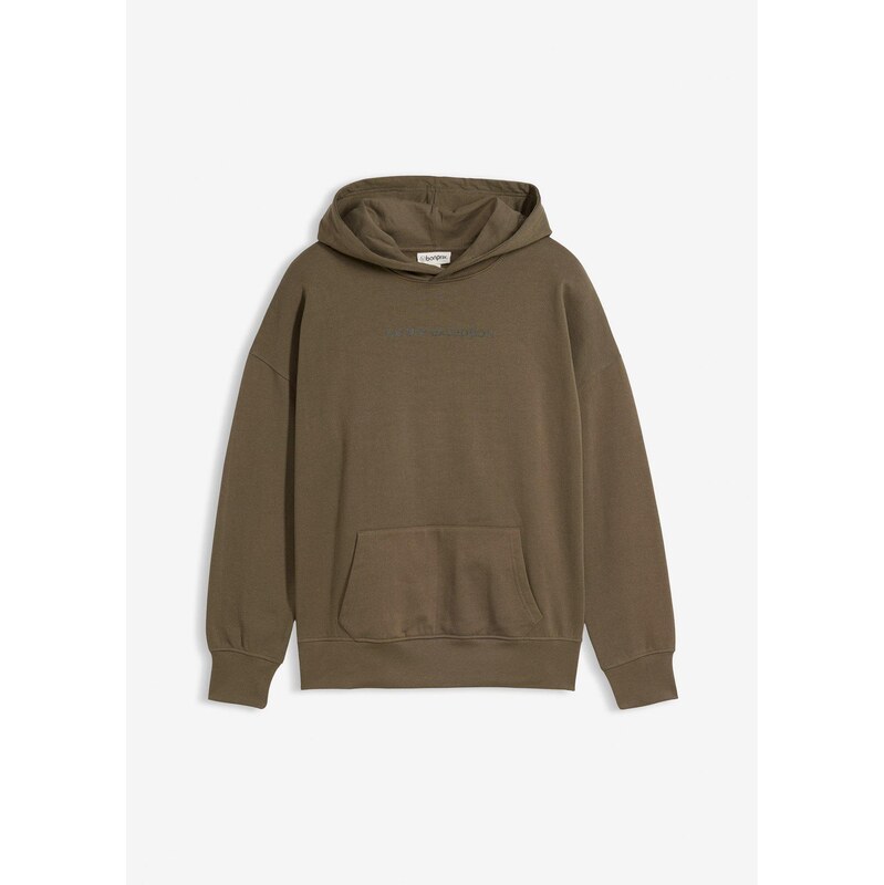bonprix Mikina s kapucňou z čistej bio bavlny, farba zelená 67426553