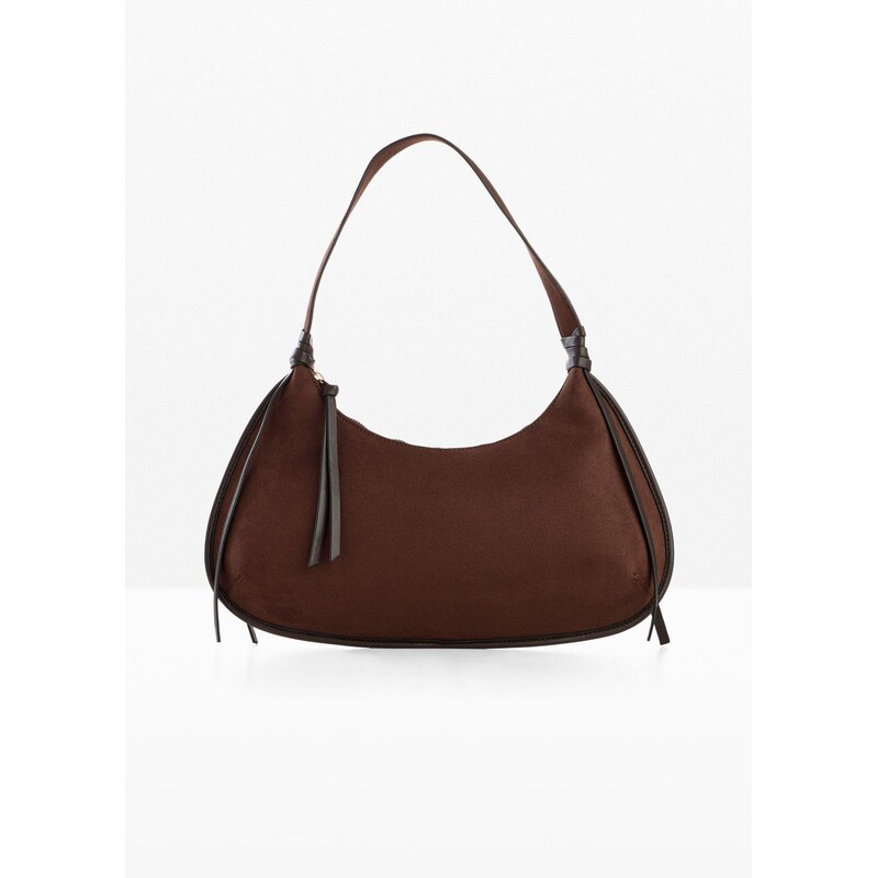 bonprix Kabelka Crossbody vo vzhľade velúrovej kože s lemovaním, farba 67426579