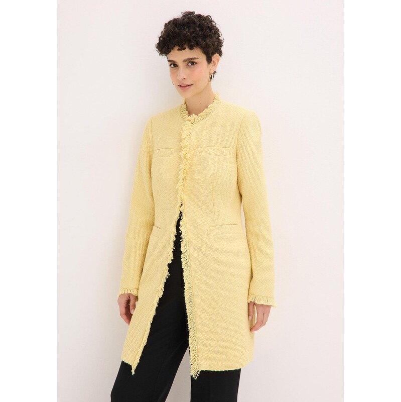 bonprix Buklé dlhý blejzer, farba žltá 67426221