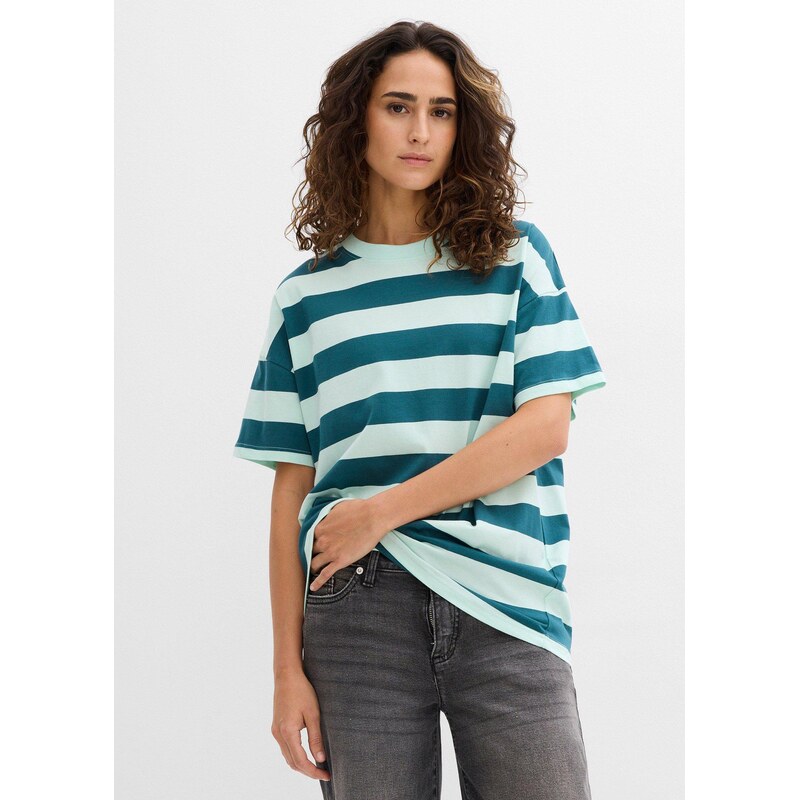 bonprix Oversize-tričko z bio bavlny, farba zelená 67426461