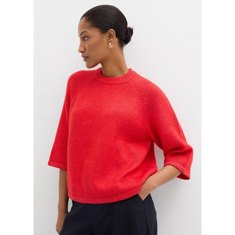 bonprix Pletené tričko oversize, farba červená 67426463