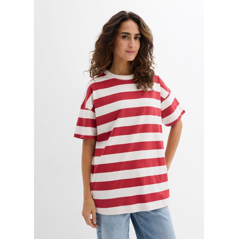 bonprix Oversize-tričko z bio bavlny, farba červená 67426462