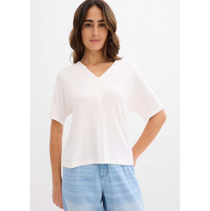 bonprix Tričko z viskózového mixu, farba biela 67426533