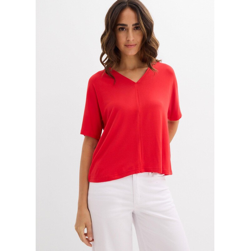 bonprix Tričko z viskózového mixu, farba červená 67426532