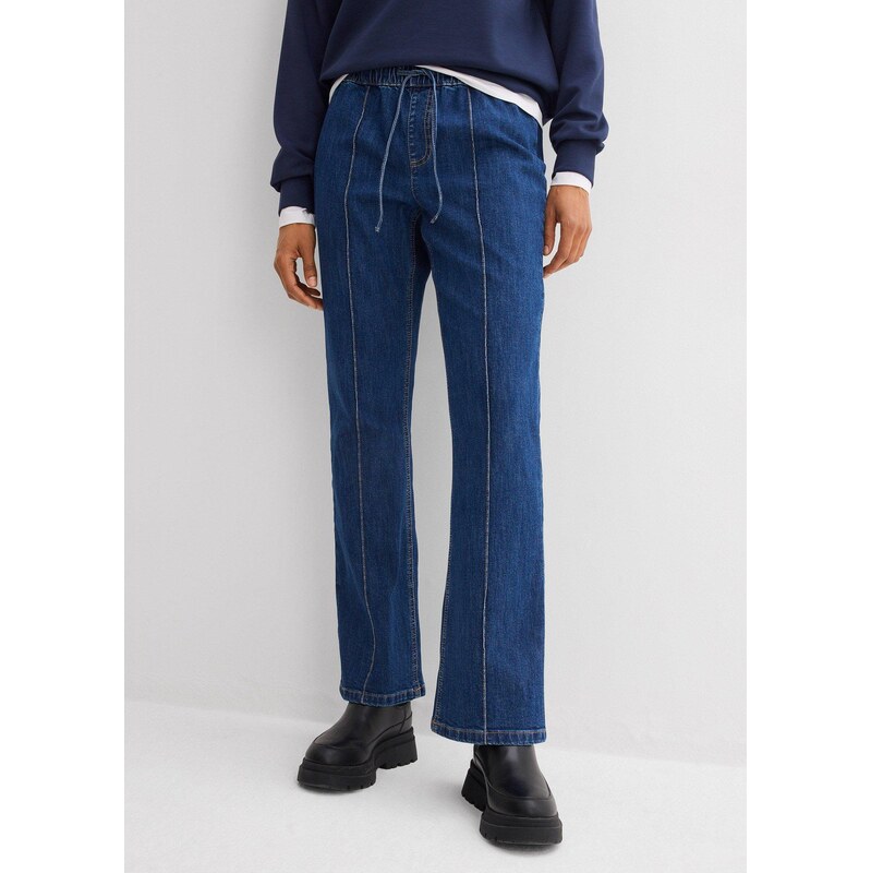 bonprix Džínsy bootcut, stredná výška pásu, farba modrá 67426521