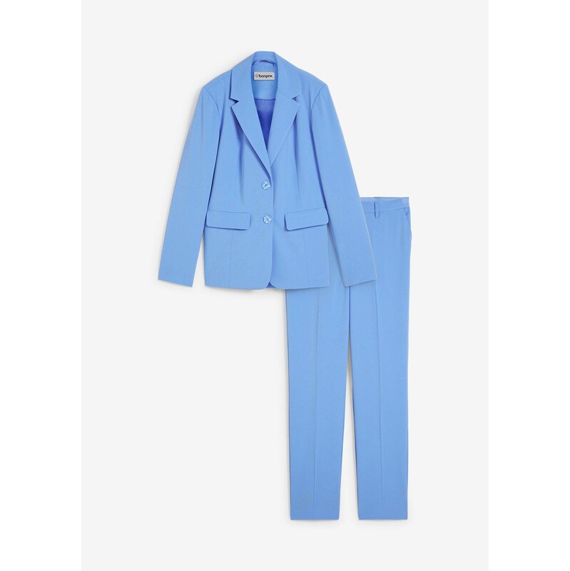 bonprix Nohavicový oblek, 2-dielny, farba modrá 63602211