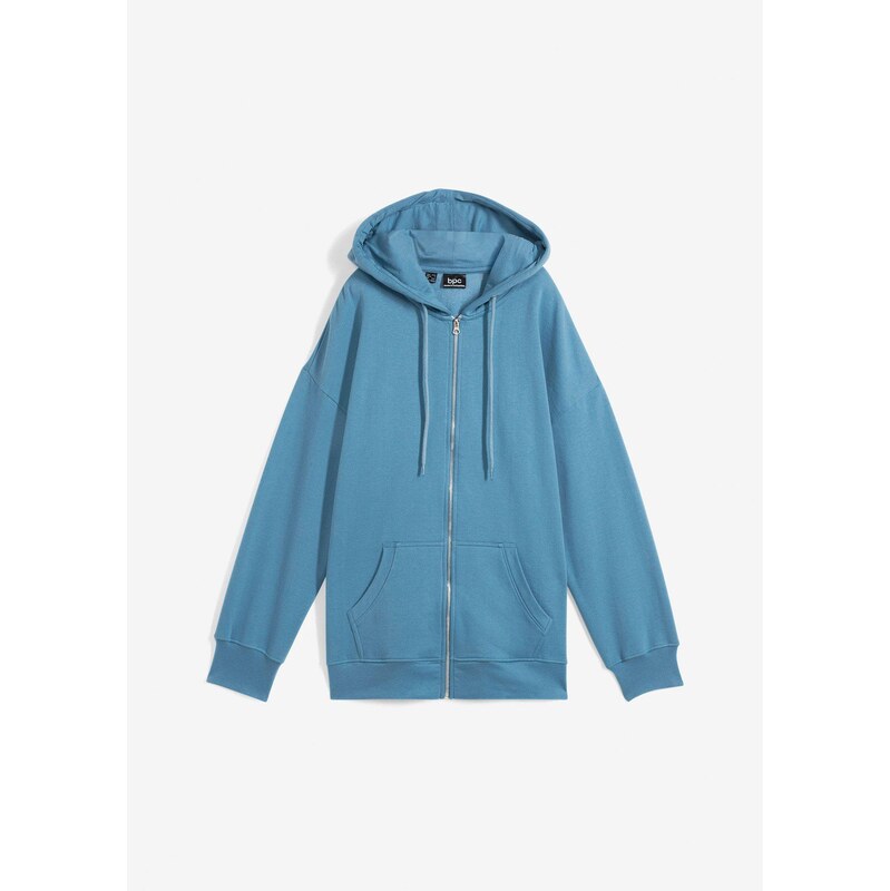 bonprix Mikinová bunda s kapucňou, farba modrá 57156720