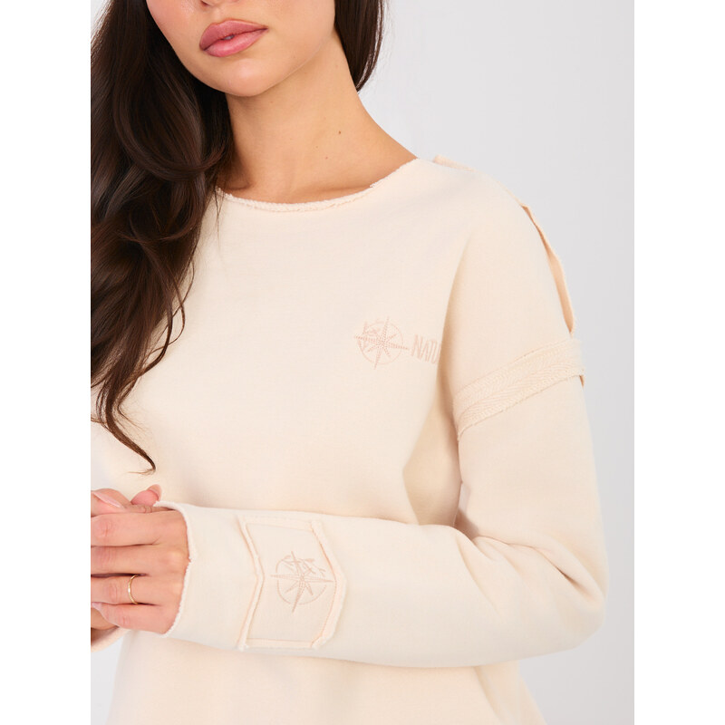 Factory Price Svetlobéžová mikina bez kapucne 67428188