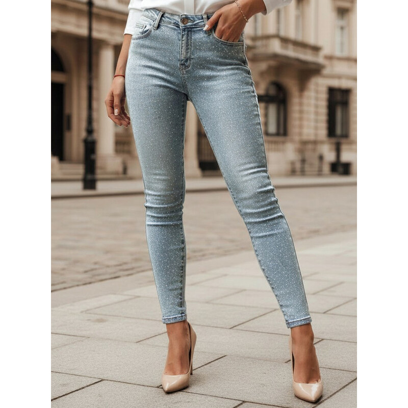 Dámske džínsy skinny so zdobením GLAMSKIN Dstreet UY2441 65828316