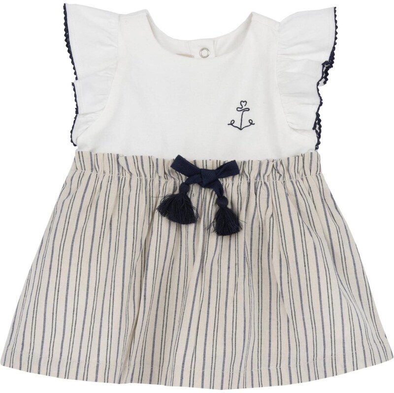 Chicco Šaty tmavobéžová / čierna / biela 67436416