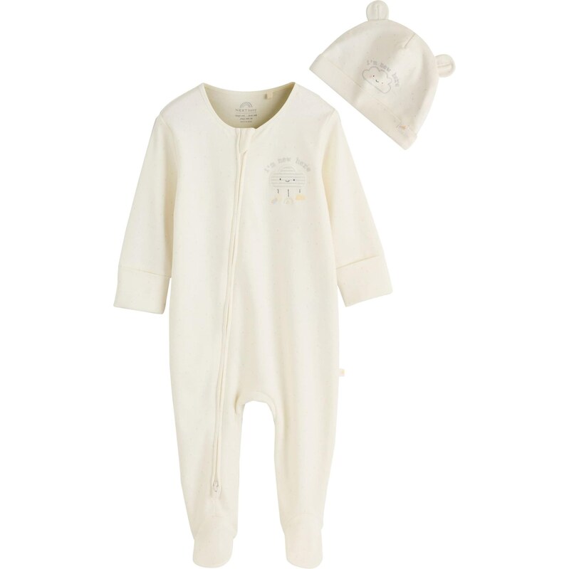 Next Pyžamo Im New Here slonová kosť / nebesky modrá / žltá / sivá 67436486