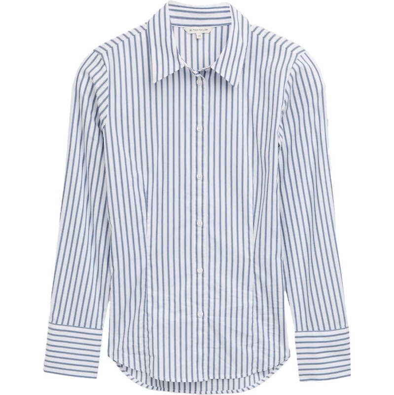 TOM TAILOR Blúzka opálová / tmavomodrá / biela 67436491