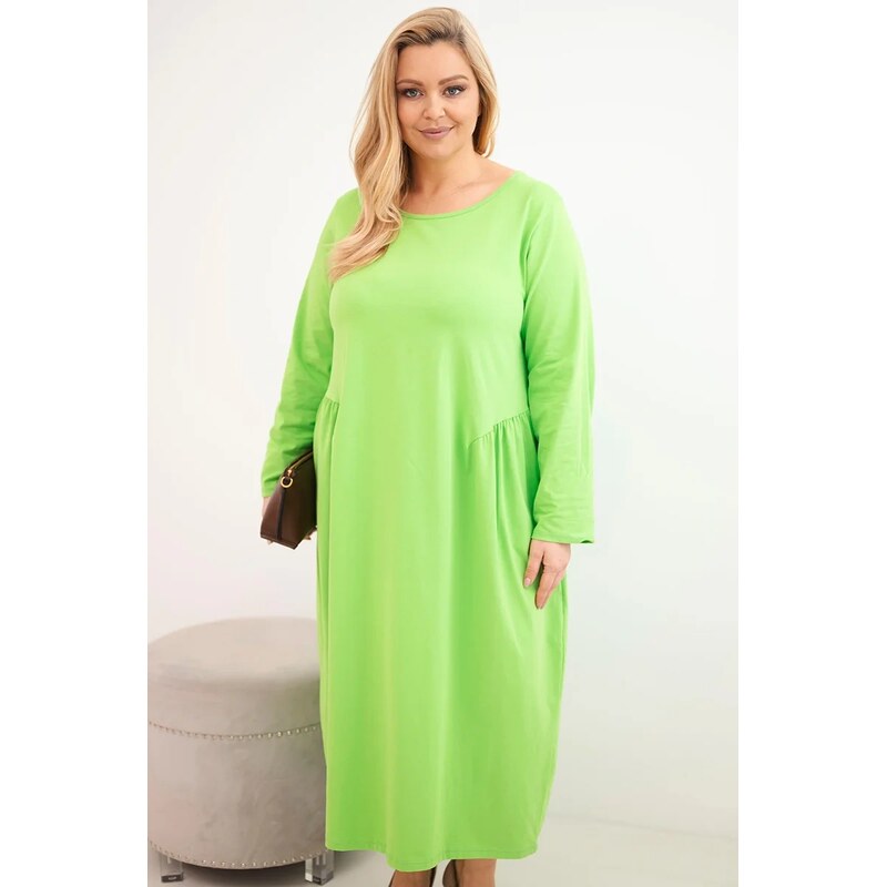 Kesi Włoski Plus size dámske šaty s dlhými rukávmi 67394715