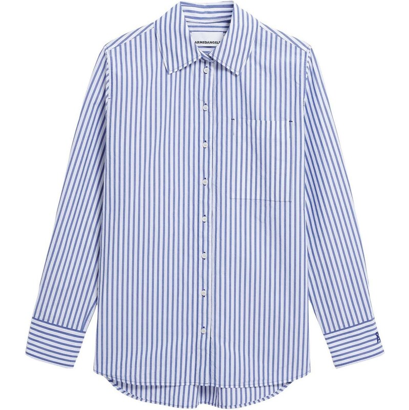 ARMEDANGELS Blúzka modrá / biela 67436585