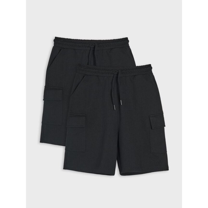 Sinsay - Voľné šortky 2 pack - čierna 67430961